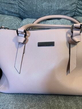 Blush pink Jones of New York handbag tote bag multiple compartments